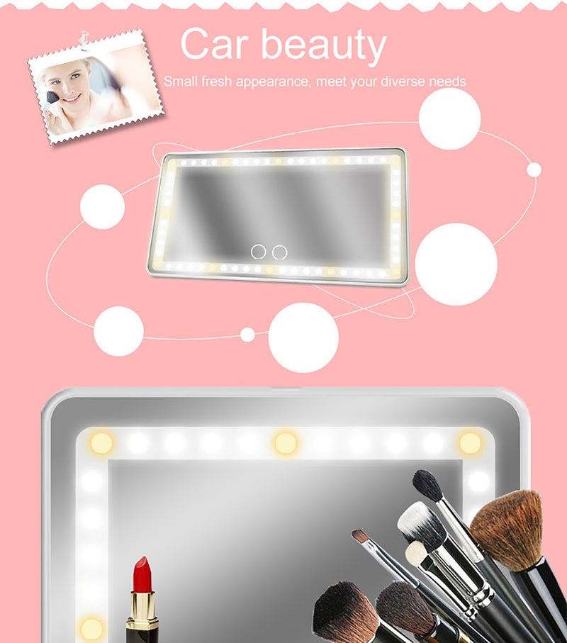 LED Car Makeup Mirror
